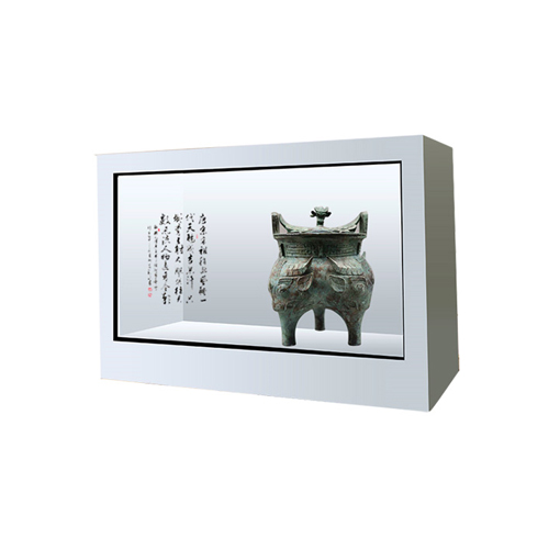 lcd透明屏幕櫥窗透明展示柜紅外觸摸廣告機博物館展覽館55寸生產廠家批發(fā)