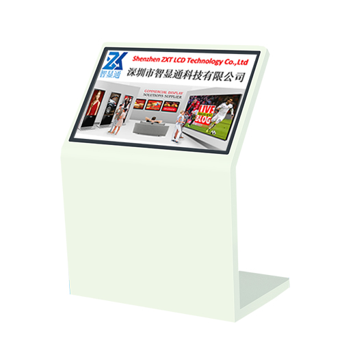 商場查詢觸摸一體機43寸L型立式斜面薄款銀白黑可選商務(wù)風自助終端定制
